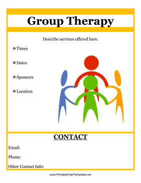 ... And Togetherness In This Free Printable Group Therapy Flyer picture