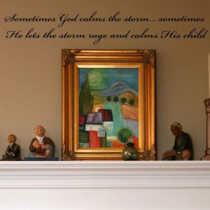 Sometimes God calms the storm vinyl lettering wall sayings home decor