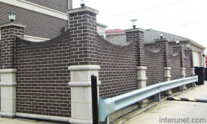 brick wall privacy fence