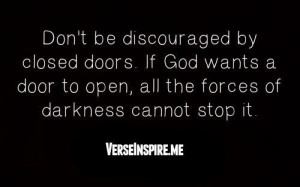 Don't be discouraged