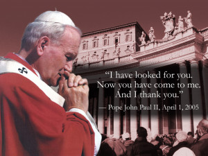 Holy Father, pray for your sons and daughters.