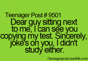 test #Copy #cheat #guy #class #study #school #relatable #teenagerpost