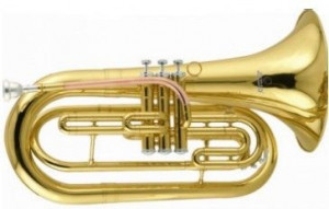 Gold Lacquer Marching Euphonium , Bb Key Brass Musical Instrument With ...