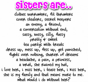 Cute Sister Quotes And Sayings Expressing how you love your Sister ...