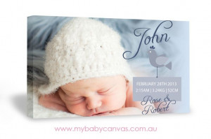 Blessing Baby Quote Canvas