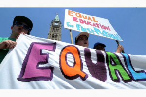 school children rally for First Nations to have education equality ...