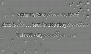 memory_lasts_forever does it never die A True Friend Stay Together ...
