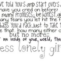 lonely girl quotes photo: one less lonely girl ollglyrics.jpg