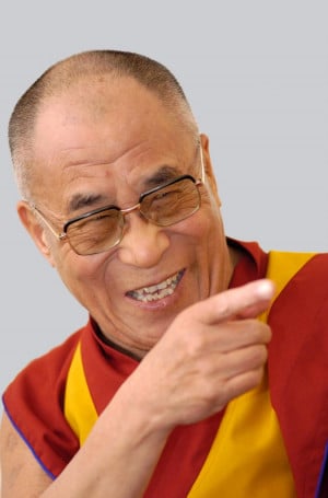 Laughing Pointing Dalai Lama