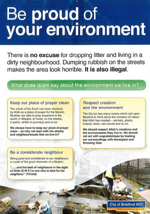 ... teachings to encourage area residents to stop littering the streets