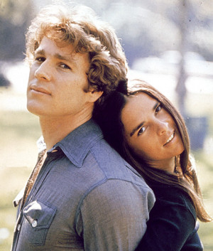 Ryan O’Neal and Ali MacGraw in a still from the film, ‘Love Story ...