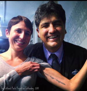 Micah Ling and her Tattoo, with Sherman Alexie