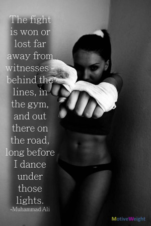 ... on the road, long before I dance under those lights. -Muhammad Ali