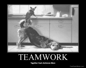Teamwork Together Each Achieves More.