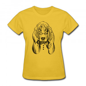 Free Shipping Regular T-Shirt Womens Hound Dog Custom Quotes T-Shirts ...