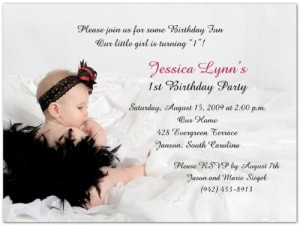 1st Birthday Photo Invitation
