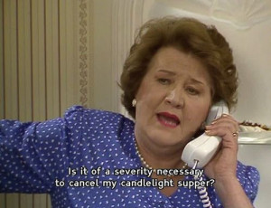 Keeping Up Appearances -- Hyacinth and her candlelight suppers ...