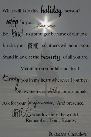 ... getting through the holiday / grief poems / child loss / holiday grief