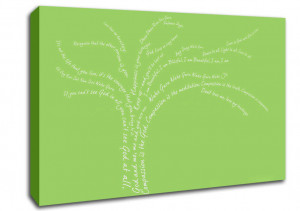 Show details for Love Quote The Love Tree Lime Green