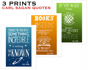 Prints, Carl Sagan Hand Lettered Inspirational Quotes, Books Reading ...