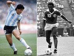 the greatest rivals pele and maradona soccer great pele in intensive ...