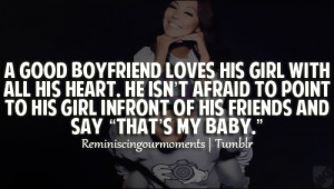 loves his girl with all his heart. He isn't afraid to point to his ...