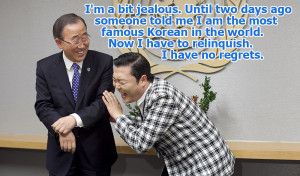Psy and Ban Ki-moon, a mutual admiration told in photos
