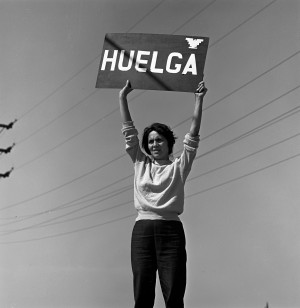 Dolores Huerta at a 1965 strike ( huelga , in Spanish) courtesy of the ...
