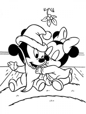 baby minnie and mickey mouse christmas Great Mickey Christmas Coloring ...