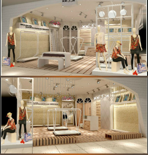 retail furniture shop fitting for clothing store