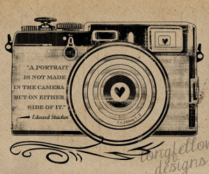 Edward Steichen Quote - Retro Camera - Kraft / Grain Look 11 x 14 ...