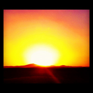 Sunset over the Sahara Desert, Morocco