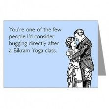 Bikram Yoga Class Greeting Card