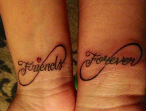 17) Friend Tattoo Quote On Wrist