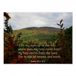 Christian Poster With Fall Foliage in the Hills Poster