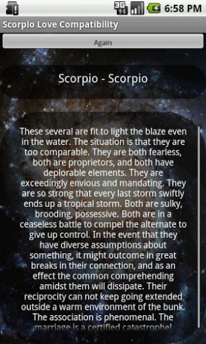 ... compatibility between people born under the sign Scorpio and the other
