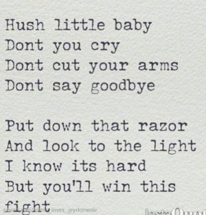 cry, cutting, depression, emo, goodbye, quote, sad, sweet, teenagers,