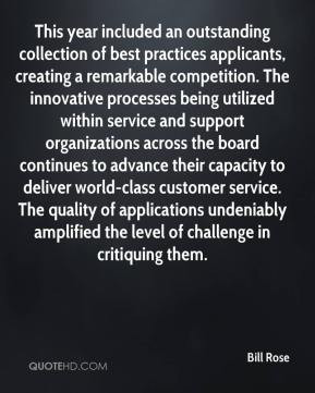 collection of best practices applicants, creating a remarkable ...
