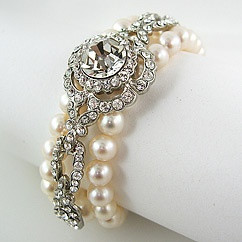Find vintage crystal & pearl bracelets designed by Regina B. Unique ...