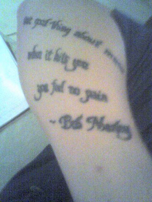 bob marley quotes tattoos
