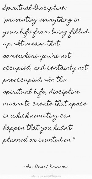 Spiritual Discipline