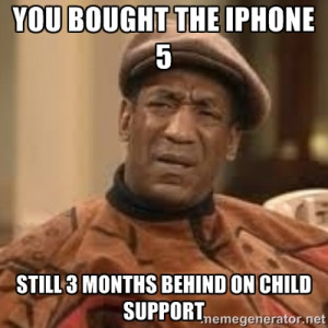 Confused Bill Cosby - You bought the iphone 5 still 3 months behind on ...