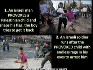 Montage posted on pro-Palestinian Facebook page (photo: facebook.com ...