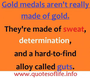 Gold medals aren’t really made of gold. They’re made of sweat ...
