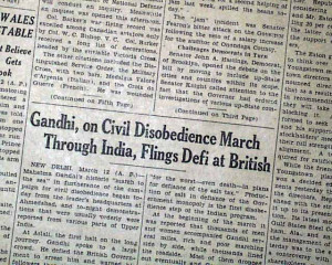 Details about Mahatma Gandhi SALT MARCH Satagraha BEGINS Dandi India ...