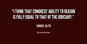 think that Congress' ability to reason is fully equal to that of the ...