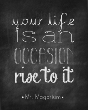 Mr. Magorium quote @OliveandBirch