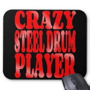 Crazy Steel Drum Player Red Mouse Pad