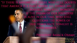 Quote of the Day: President Barack Obama on His Historic Election