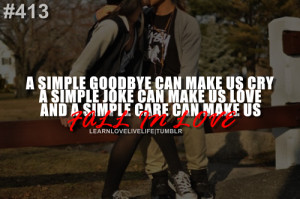 Simple Goodbye Can Make Us Cry Love quote pictures